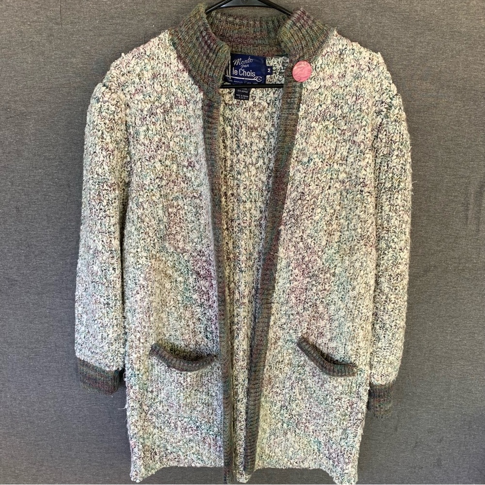 Vintage Monto Por Le Chois Women’s Small Speckled Cardigan Sweater Jacket